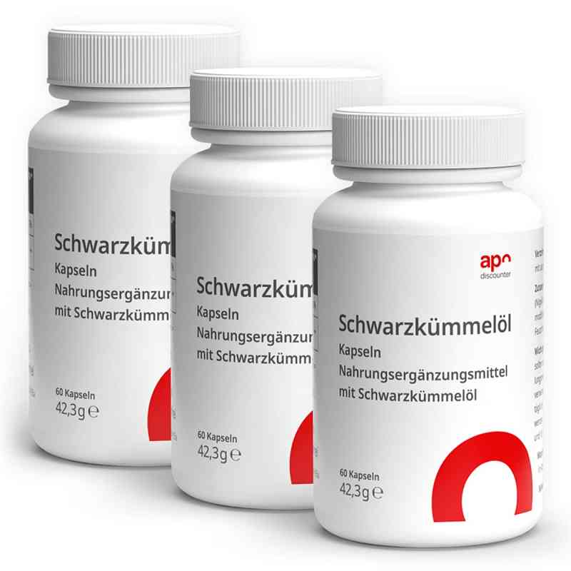Schwarzkümmelöl Kapseln 500 mg von apodiscounter 3x60 stk von IQ Supplements GmbH PZN 08102158