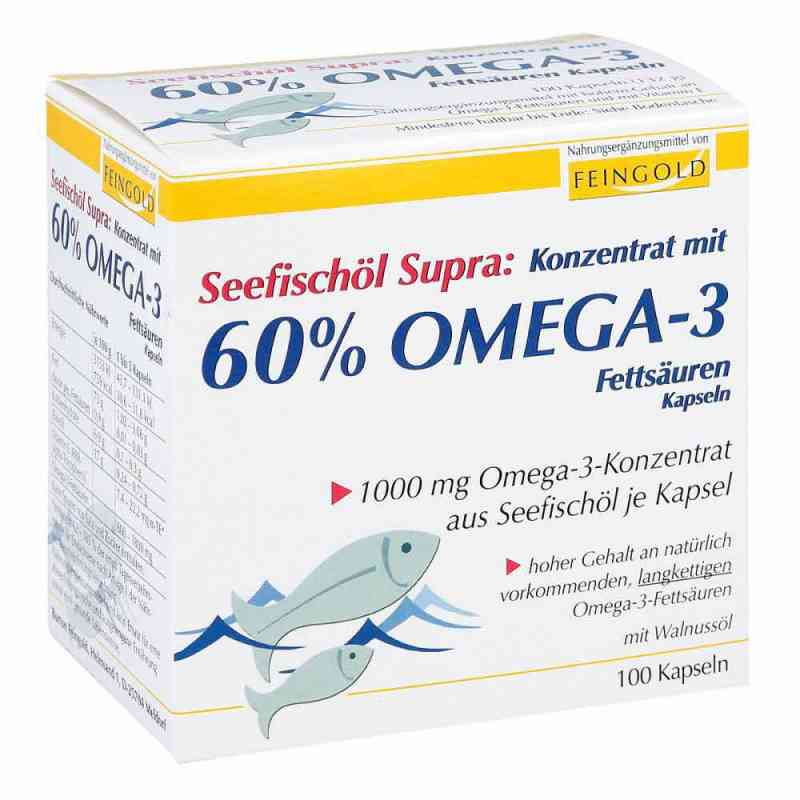 Seefischöl Supra mit 60% Omega-3-fetts.weichkaps. 100 stk von Burton Feingold PZN 04999408