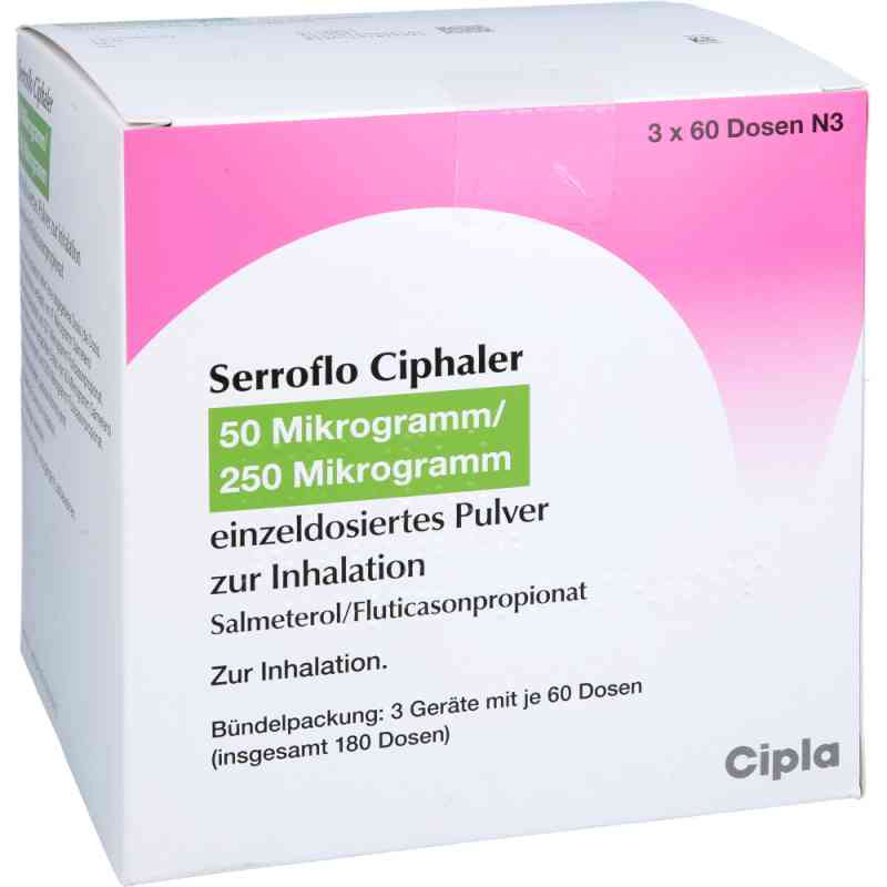 Serroflo Ciphaler 50 Μg/250 Μg Einzeldos.inh.-plv. 180 stk von Cipla Europe NV PZN 18092818