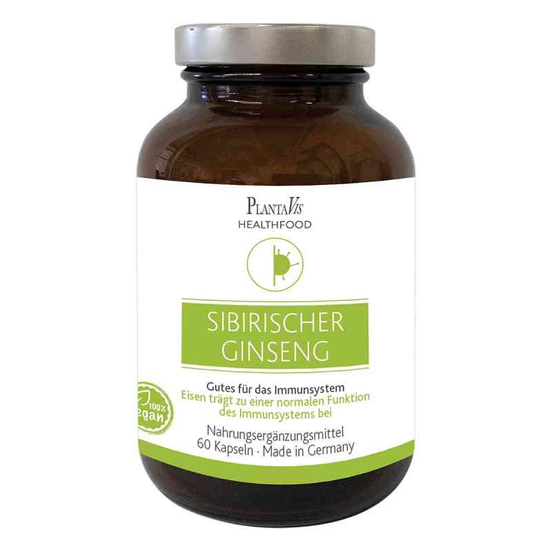 Sibirischer Ginseng Hochdosiert Vegan Kapseln 60 stk von PlantaVis GmbH PZN 17903108
