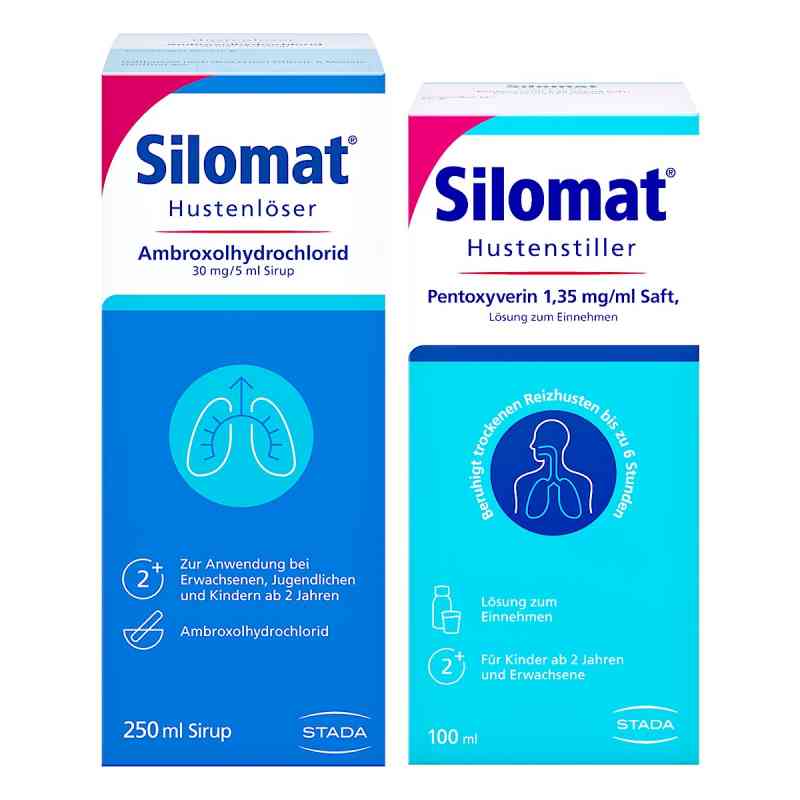 Silomat Hustenlöser Ambroxol. + Hustenstiller Pentoxyverin 250+100 ml von STADA Consumer Health Deutschland GmbH PZN 08104385