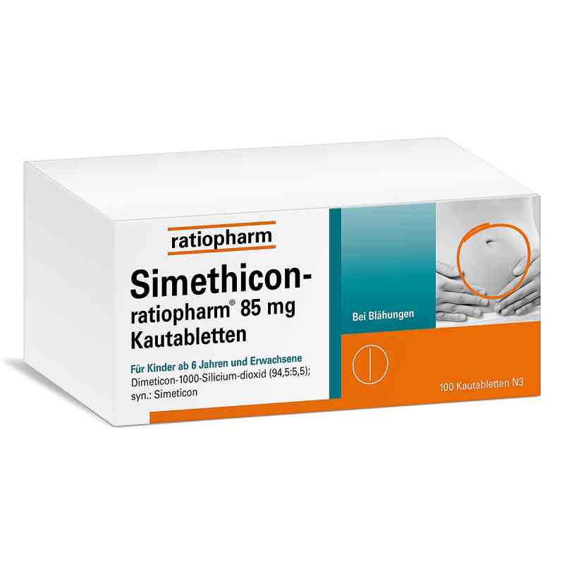 Simethicon-ratiopharm® 85 mg Kautabletten 100 stk von ratiopharm GmbH PZN 01364804