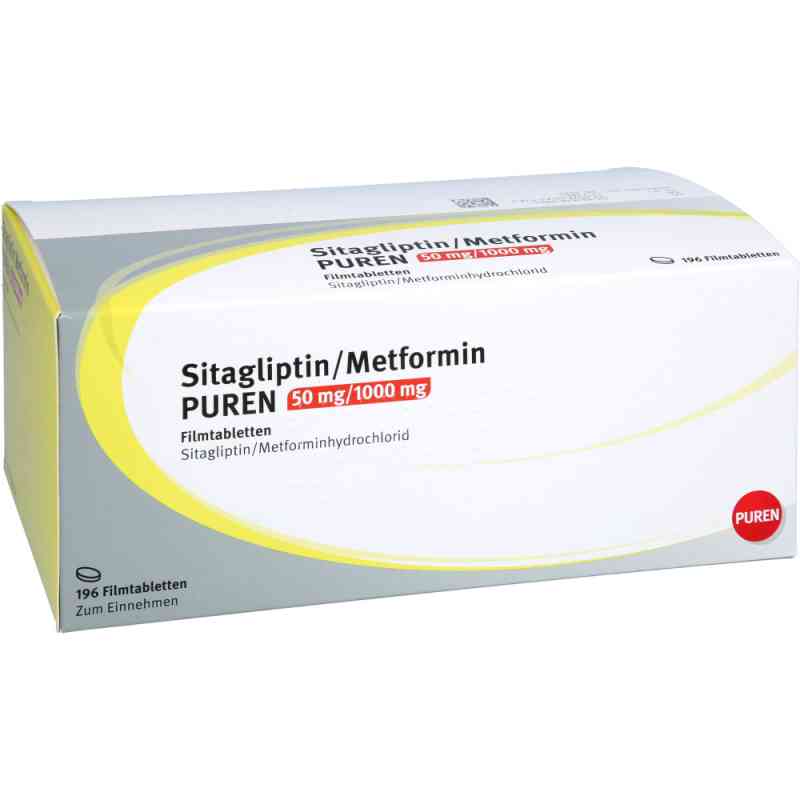 Sitagliptin/metformin Puren 50 Mg/1000 Mg Filmtab. 196 stk von PUREN Pharma GmbH & Co. KG PZN 18361885