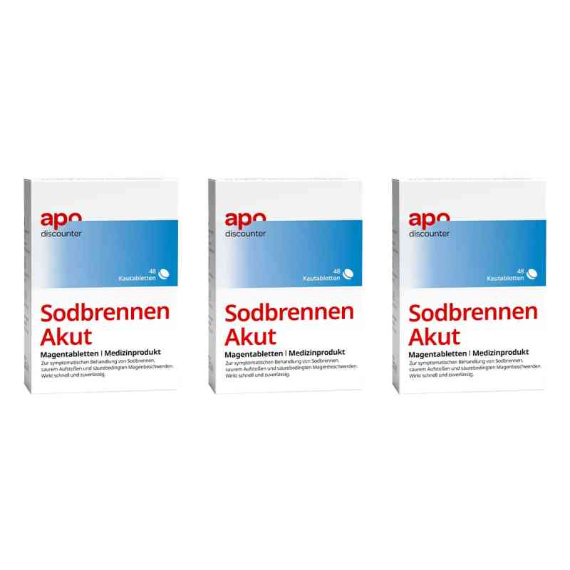 Sodbrennen Akut Magentabletten von apodiscounter 3x48 stk von C. Hedenkamp GmbH & Co. KG PZN 08102527