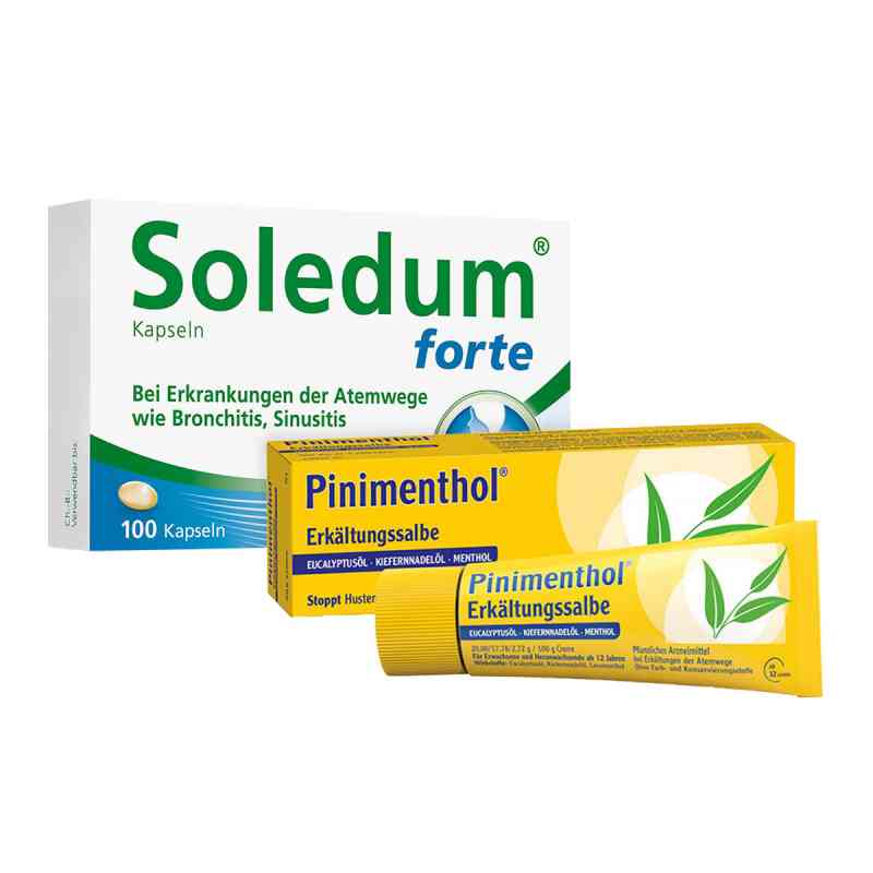 Soledum Kapseln forte und Pinimenthol Erkältungssalbe 1 Pck von  PZN 08101215