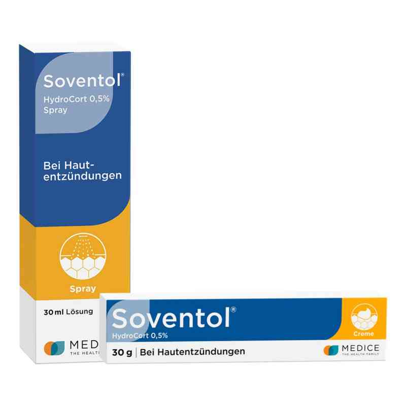 Soventol Hydrocort 0,5% Creme (30 g) & Spray (30 ml) 1 Pck von MEDICE Arzneimittel Pütter GmbH&Co.KG PZN 08102884