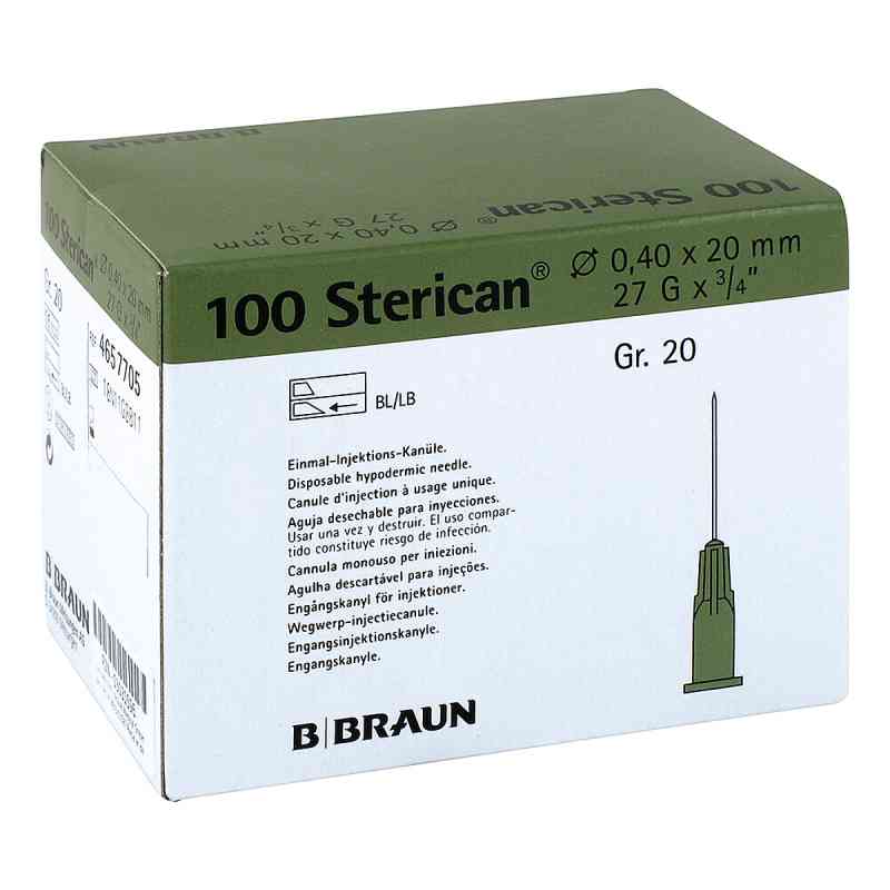 Sterican Kanüle luer-lok 0,40x20mm Größe 2 0 grau 100 stk von 1001 Artikel Medical GmbH PZN 03031596