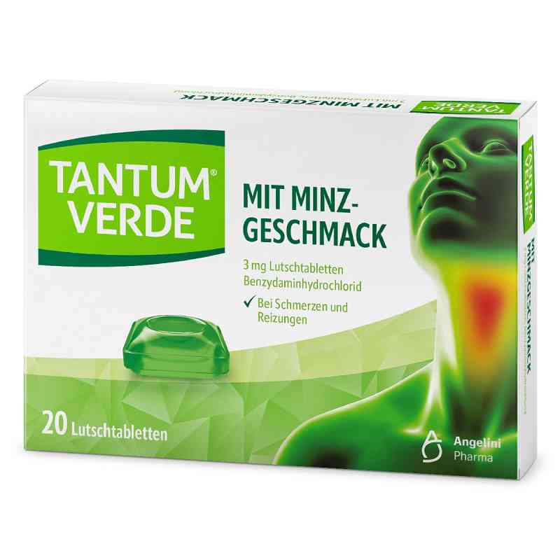 Tantum Verde 3 mg Lutschtabletten Minzgeschmack 20 stk von Angelini Pharma Deutschland GmbH PZN 05120370