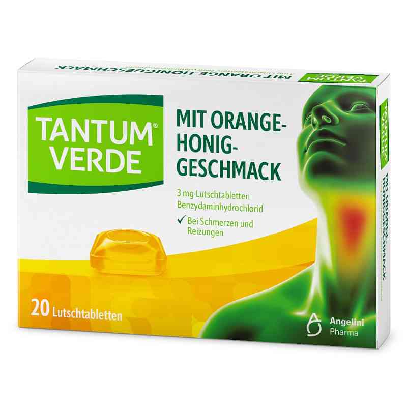 Tantum Verde 3 mg Lutschtabletten Orange-Honiggeschmack 20 stk von Angelini Pharma Deutschland GmbH PZN 03335557