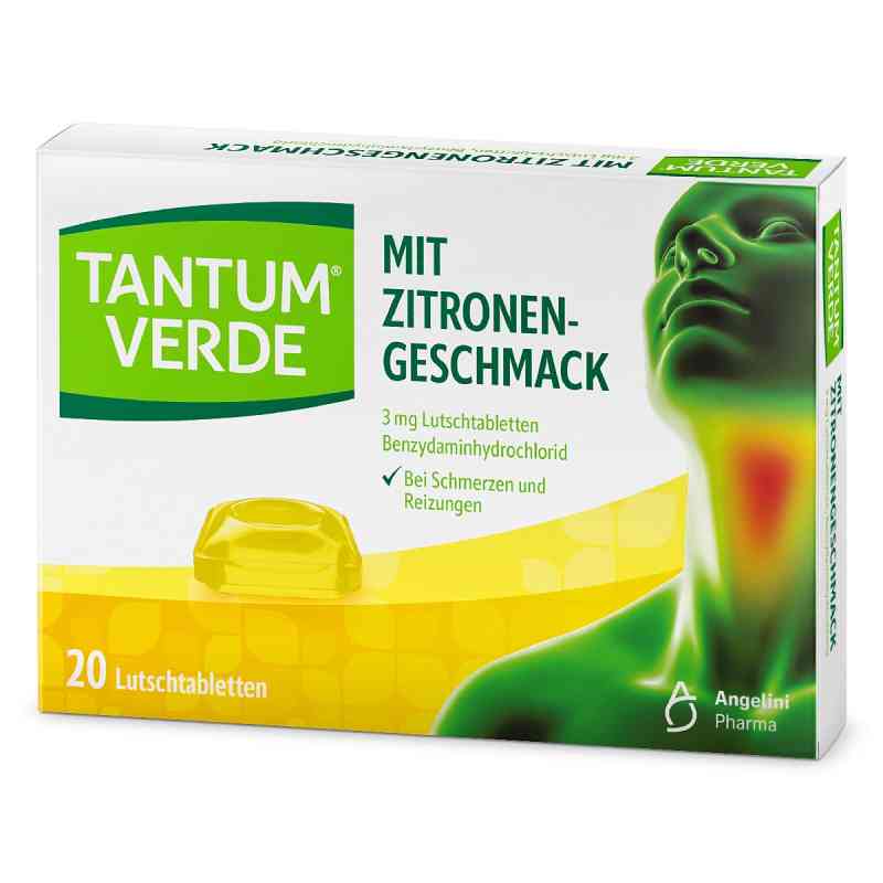 Tantum Verde 3 mg Lutschtabletten Zitronengeschmack  20 stk von Angelini Pharma Deutschland GmbH PZN 03335540