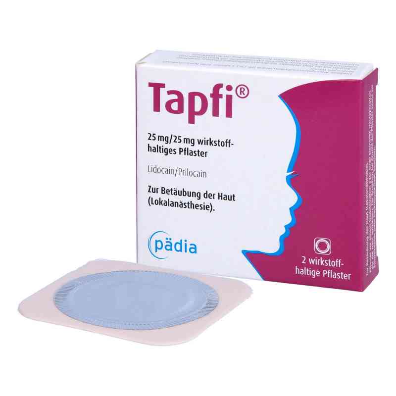 Tapfi 25 mg/25 mg wirkstoffhaltiges Pflaster 2 stk von Pädia GmbH PZN 16739747