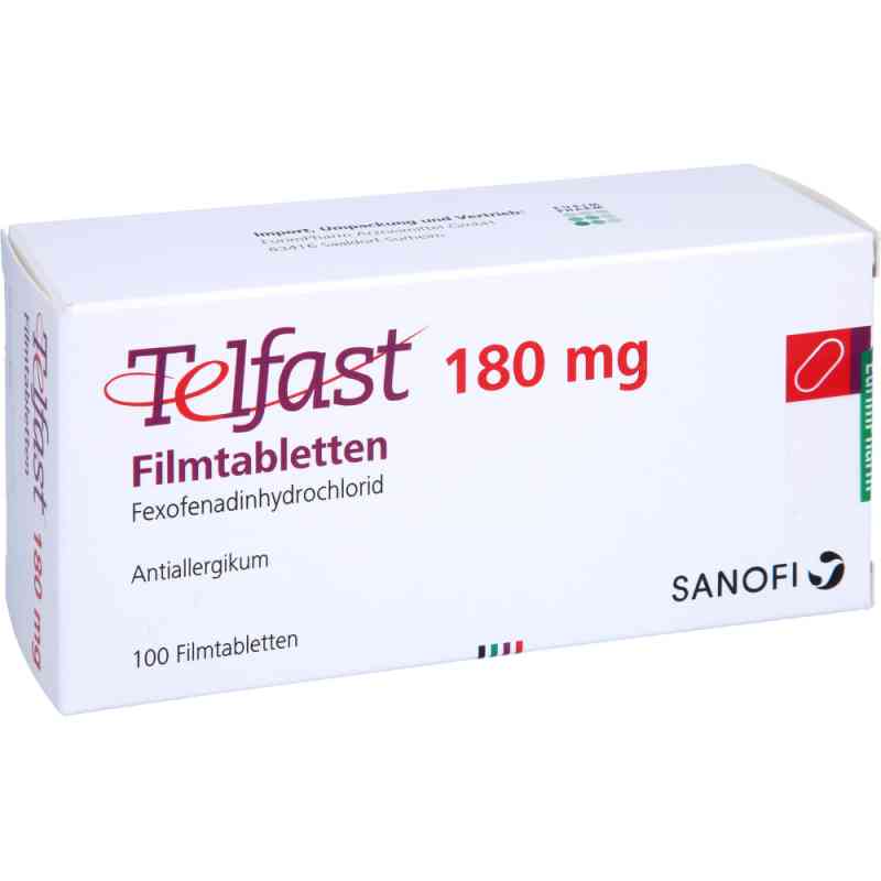 Telfast 180 mg Filmtabletten 100 stk von EurimPharm Arzneimittel GmbH PZN 01260565