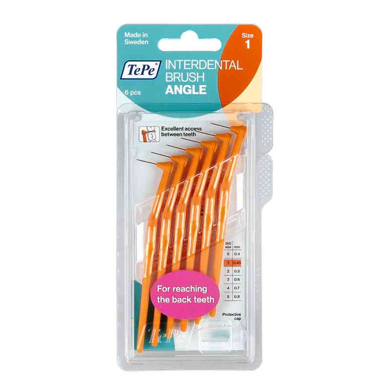 Tepe Angle Interdentalbürste 0,45mm orange 6 stk von TePe D-A-CH GmbH PZN 07708713