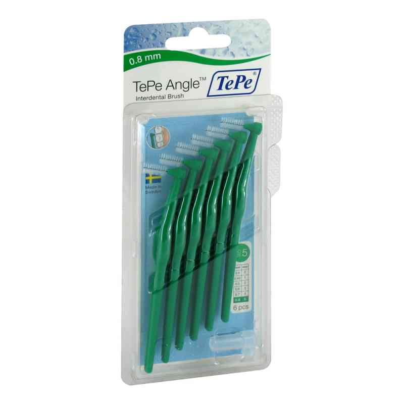 Tepe Angle Interdentalbürste 0,8 mm grün 6 stk von TePe D-A-CH GmbH PZN 07709032