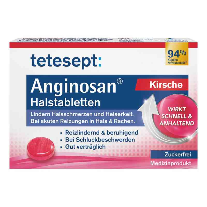 Tetesept Anginosan Halstabletten zuckerfrei Kirsch 20 stk von Merz Consumer Care GmbH PZN 09714043