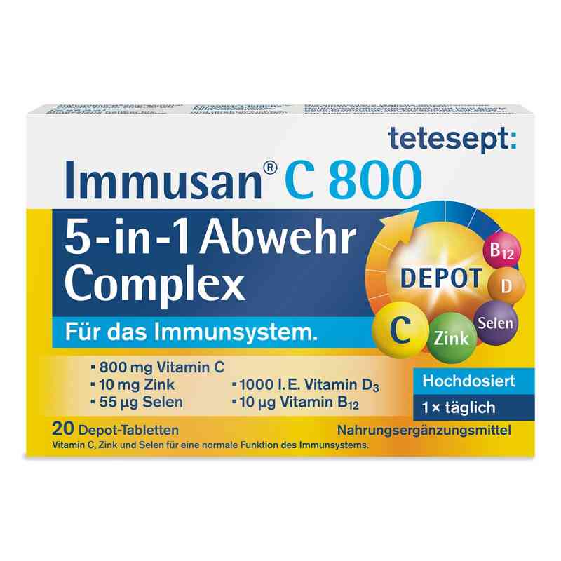 Tetesept Immusan C 800 5in1 Abwehr Complex Tabletten 20 stk von Merz Consumer Care GmbH PZN 16700521