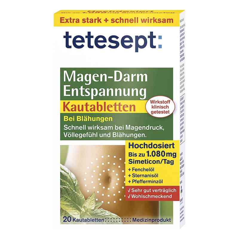 Tetesept Magen-Darm Entspannung Kautabletten 20 stk von Merz Consumer Care GmbH PZN 08907030