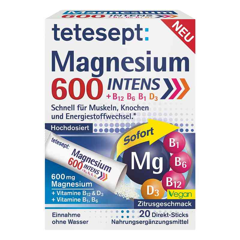 Tetesept Magnesium 600 Direkt Sticks 20 stk von Merz Consumer Care GmbH PZN 19421448
