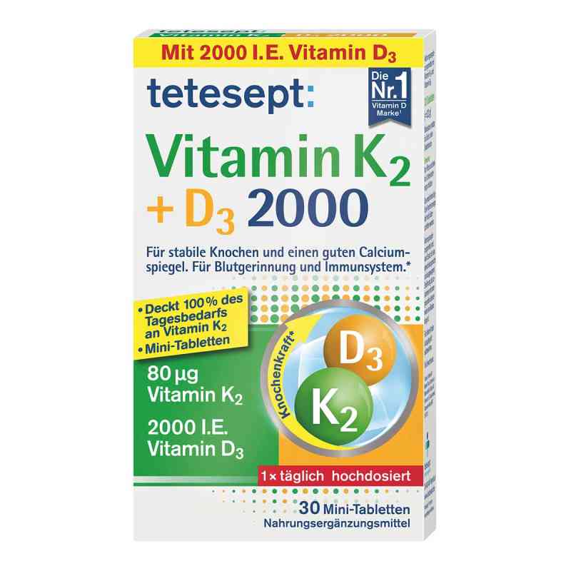 Tetesept Vitamin K2+D3 2000 Tabletten 30 stk von Merz Consumer Care GmbH PZN 16584865