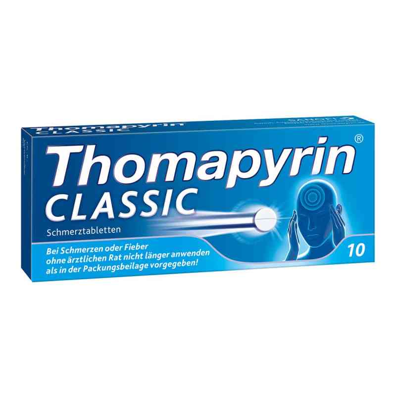 Thomapyrin CLASSIC Schmerztabletten bei Kopfschmerzen 10 stk von  PZN 03046698