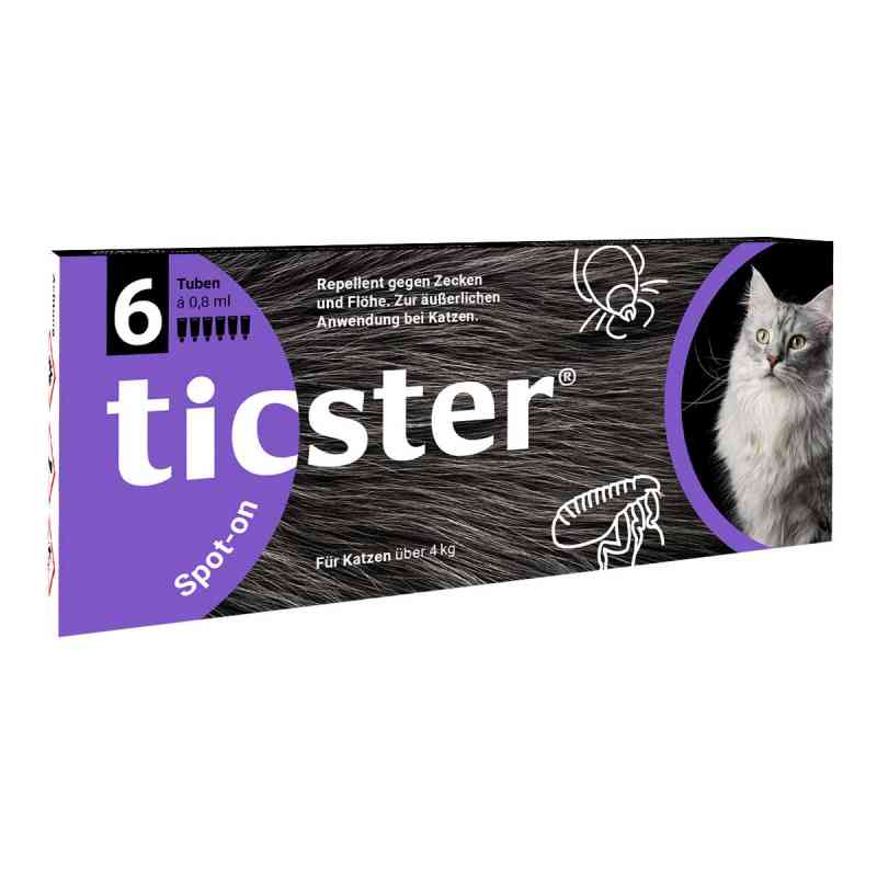 Ticster Plus Spot-on Lösung zum Auftropfen für Katzen über 4-8kg 6X0.8 ml von O'ZOO GmbH PZN 16570171