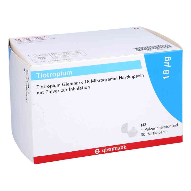Tiotropium Glenmark 18 Μg Hkp.m.plv.z.inh.+inhaler 90 stk von Glenmark Arzneimittel GmbH PZN 16912884
