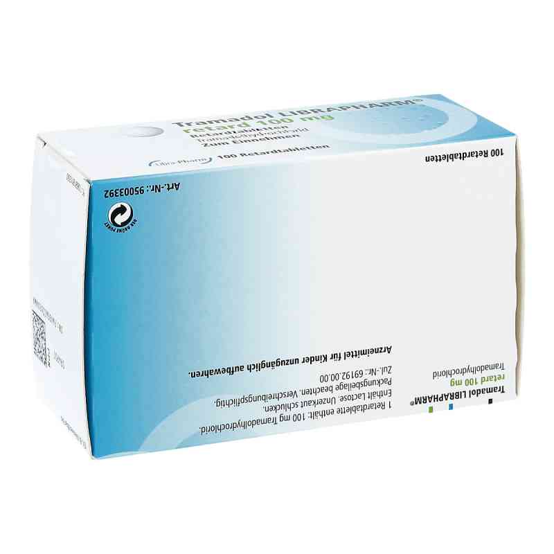 Tramadol LIBRAPHARM retard 100mg 100 stk von Libra-Pharm GmbH PZN 06818115