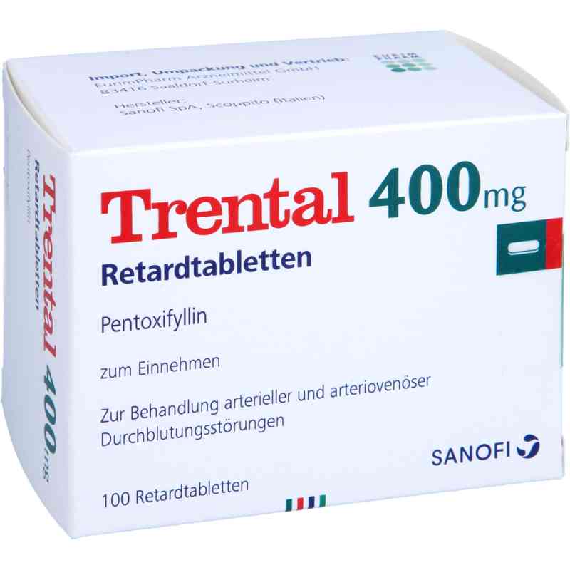 Trental 400 Retardtabletten 100 stk von EurimPharm Arzneimittel GmbH PZN 03528842