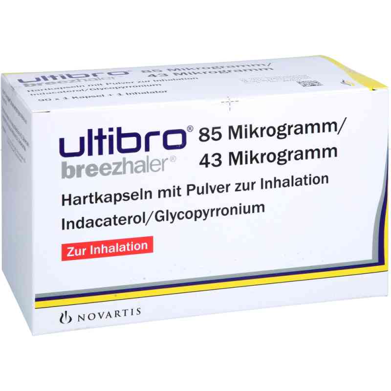 Ultibro Breezhaler 85 [my]g/43 [my]g Hartk.m.plv.z 90 stk