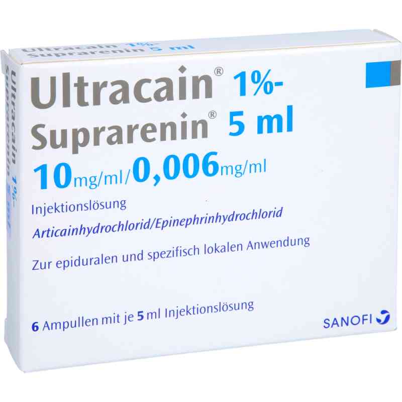 Ultracain 1% Suprarenin 5ml Ampullen 6X5 ml von Septodont GmbH PZN 07007465