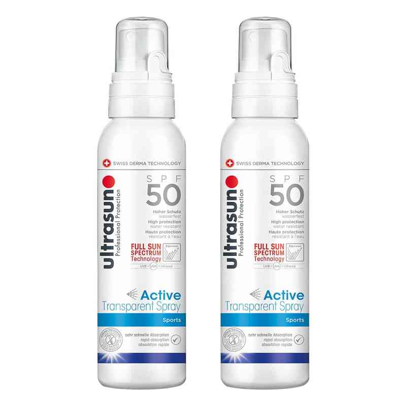 Ultrasun Active Transparent Spray Spf 50 2x150 ml von Ultrasun AG PZN 08104823