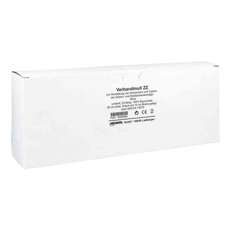 Verbandmull zickzack 8fach 10cmx10m 1 stk von MEDENTA GmbH PZN 08698980