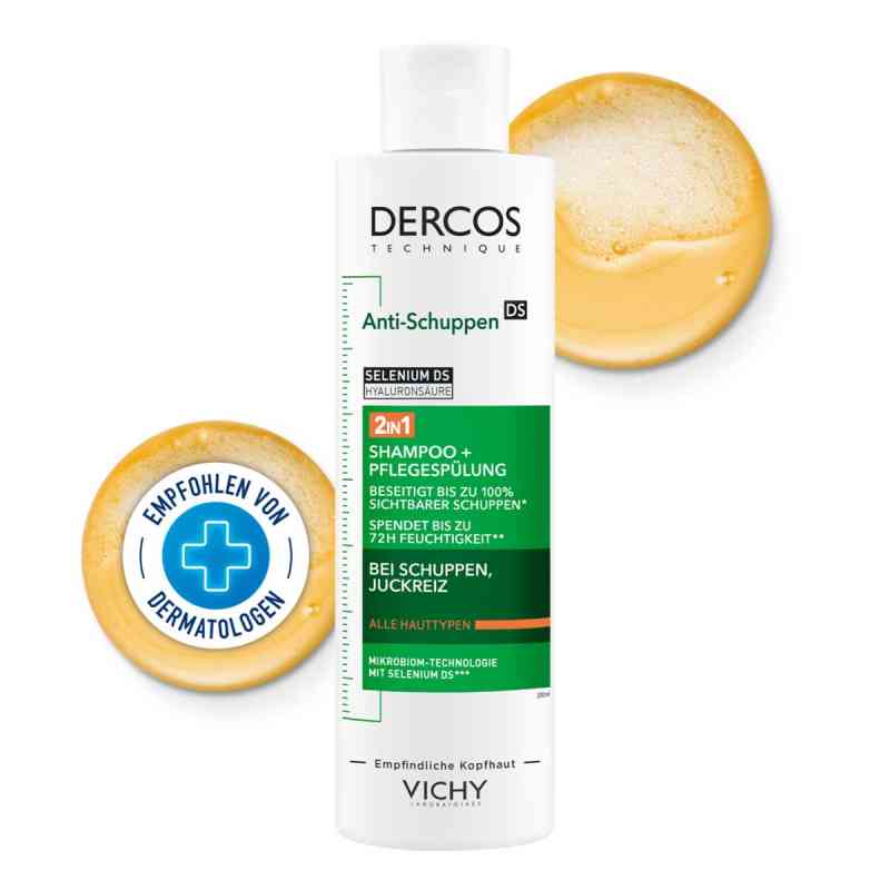 Vichy Dercos 2in1 Anti-Schuppen Shampoo + Pflegespülung  200 ml von L'Oreal Deutschland GmbH Geschäftsbereich VICHY PZN 19180677