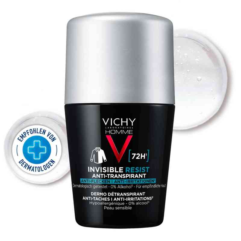 Vichy Homme Deo Roll-on 72h Anti-Flecken Invisible 50 ml von L'Oreal Deutschland GmbH Geschäftsbereich VICHY PZN 19073467