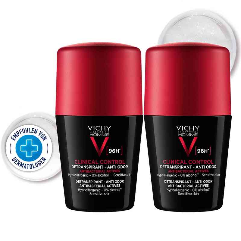 Vichy Homme Deo Roll-on Antitranspirant 96h Dp 2X50 ml von L'Oreal Deutschland GmbH Geschäftsbereich VICHY PZN 18154703