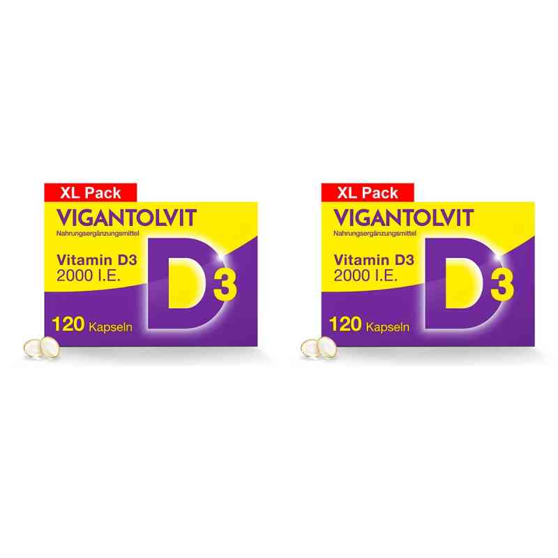 Vigantolvit 2000 I.E. Vitamin D3 Weichkapseln 2x120 stk von P&G Health Germany GmbH PZN 08101107