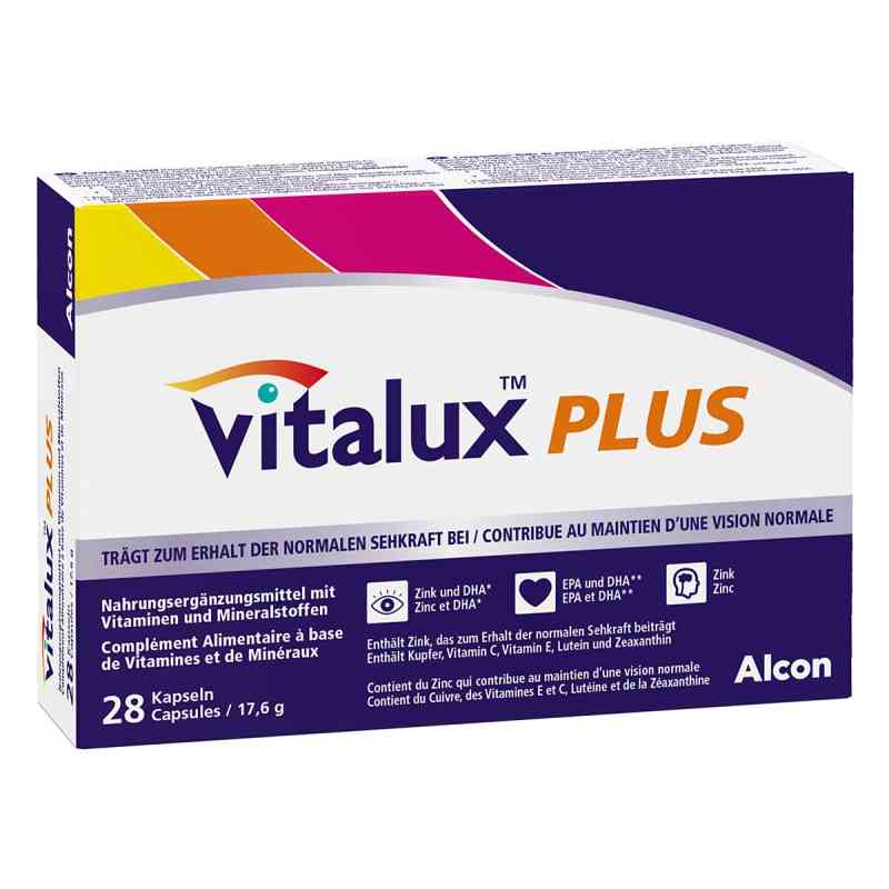 Vitalux Plus Kapseln 28 stk von Alcon Deutschland GmbH PZN 18044831