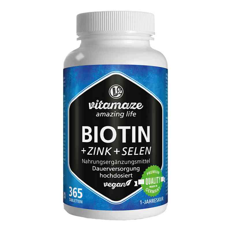 Vitamaze Biotin 10 mg hochdosiert+Zink+Selen 365 stk von Vitamaze GmbH PZN 12580505