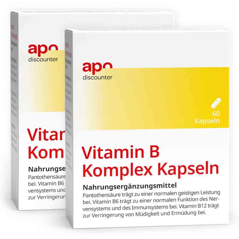 Vitamin B Komplex Kapseln von apodiscounter 2x60 stk von apo.com Group GmbH PZN 08101835