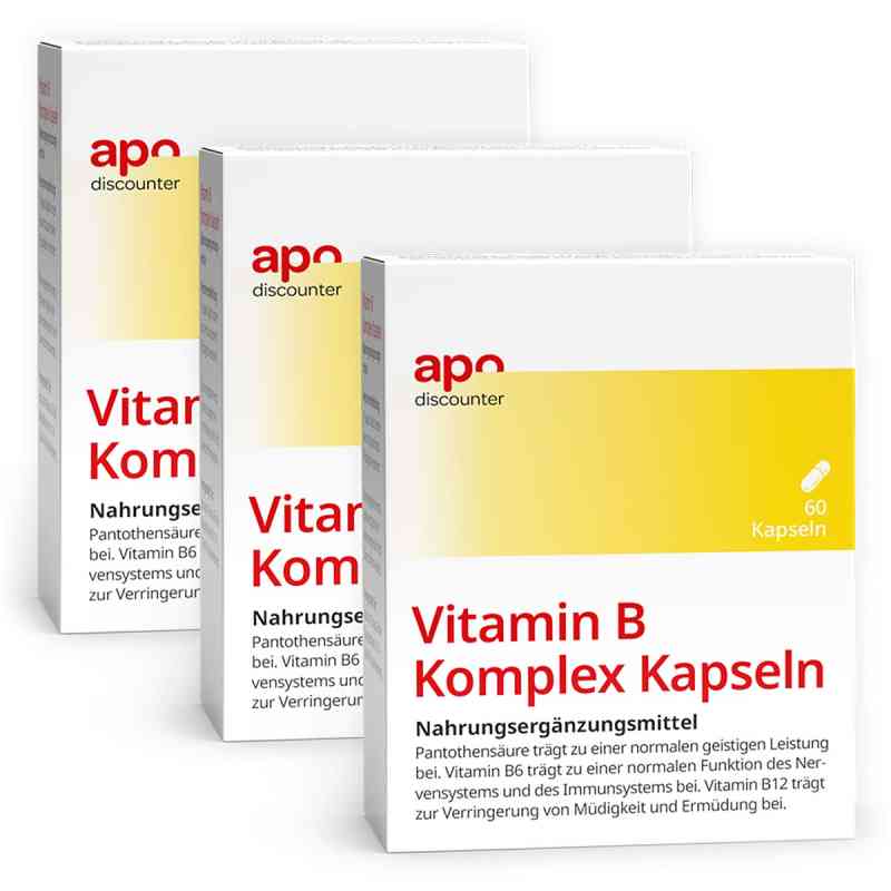 Vitamin B Komplex Kapseln von apodiscounter 3x60 stk von apo.com Group GmbH PZN 08101836