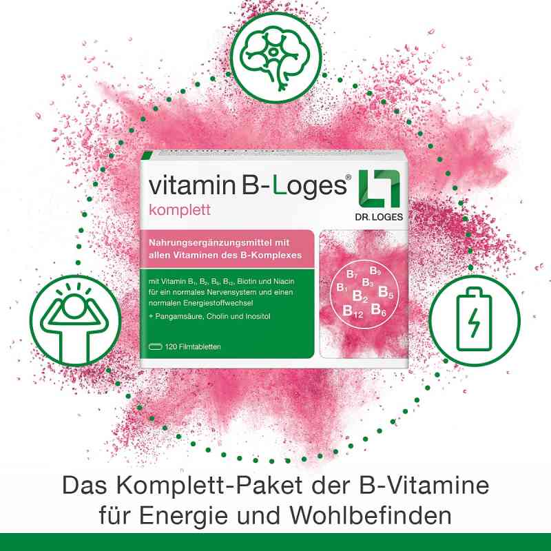vitamin BLoges komplett Vitamin B Komplex mit Vitaminoiden 120 stk