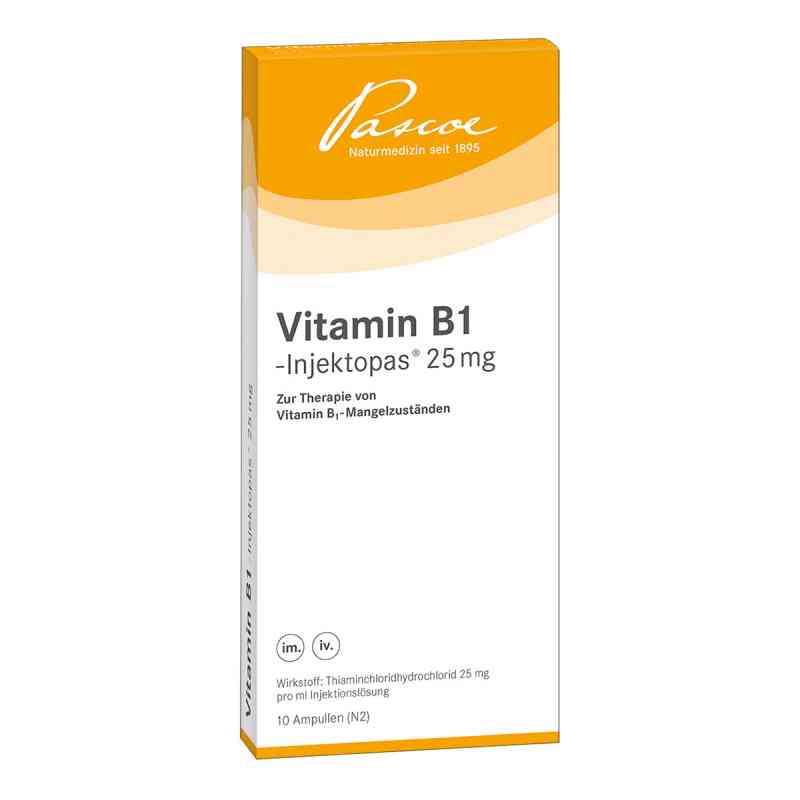 Vitamin B1 Injektopas 25 mg Injektionslösung 10X1 ml von Pascoe pharmazeutische Präparate PZN 03262404