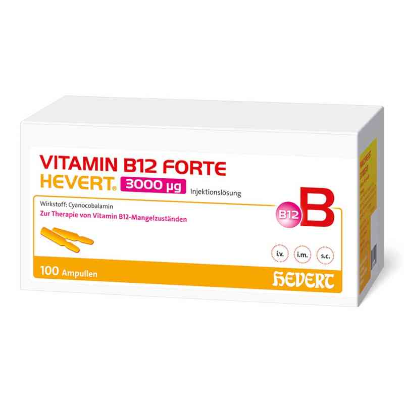 Vitamin B12 forte Hevert 3000 µg Ampullen  100X2 ml von Hevert-Arzneimittel GmbH & Co. KG PZN 19831821