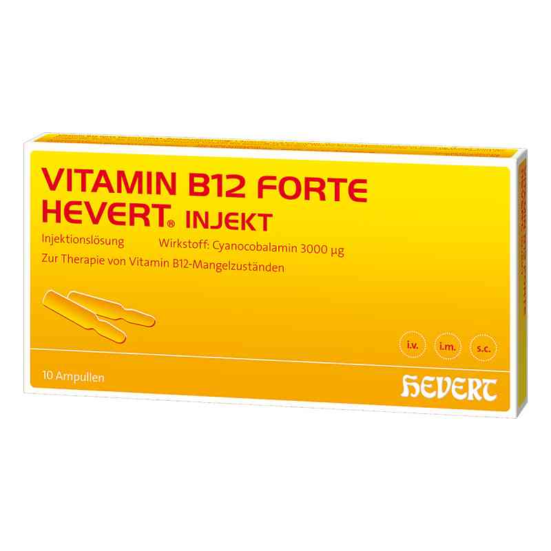Vitamin B12 Hevert forte Injekt Ampullen 10X2 ml von Hevert Arzneimittel GmbH & Co. K PZN 04836089
