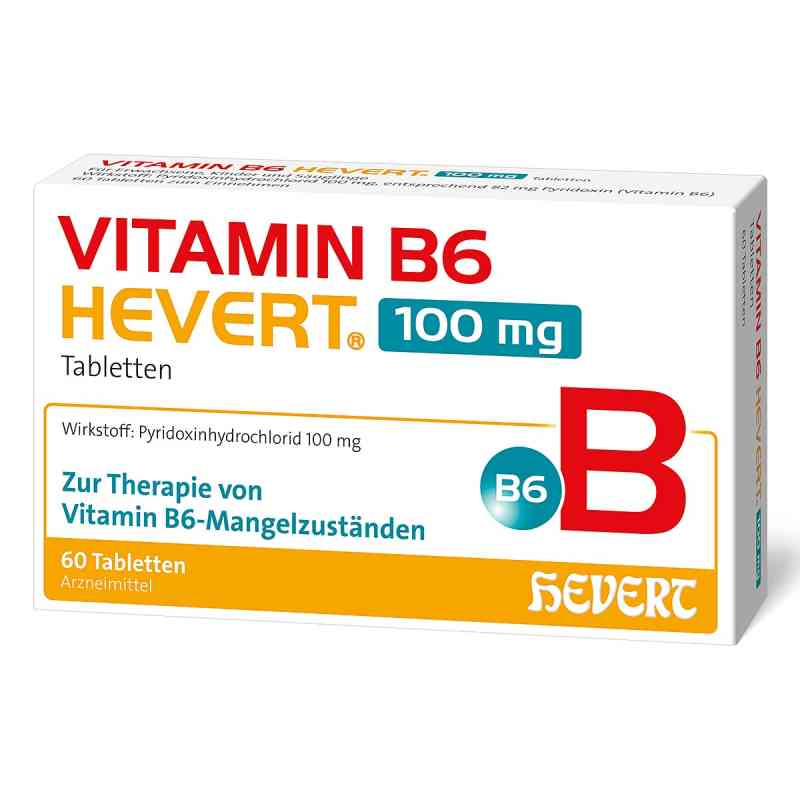 Vitamin B6 Hevert 100 mg Tabletten 60 stk von Hevert-Arzneimittel GmbH & Co. KG PZN 19802707