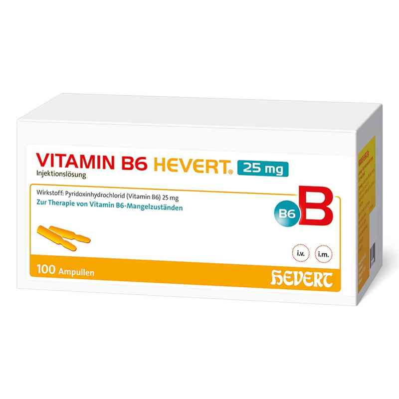 Vitamin B6 Hevert 25 Mg Injektionslösung Ampullen  100X2 ml von Hevert-Arzneimittel GmbH & Co. KG PZN 19831643