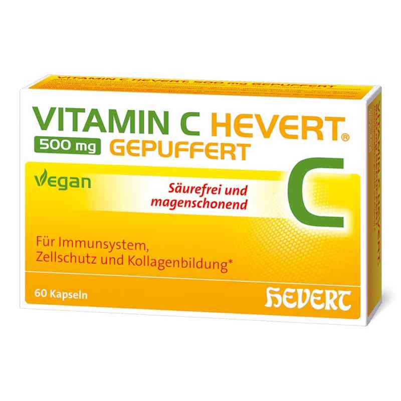 Vitamin C Hevert 500 Mg Gepuffert Kapseln 60 stk von Hevert-Arzneimittel GmbH & Co. KG PZN 18889959