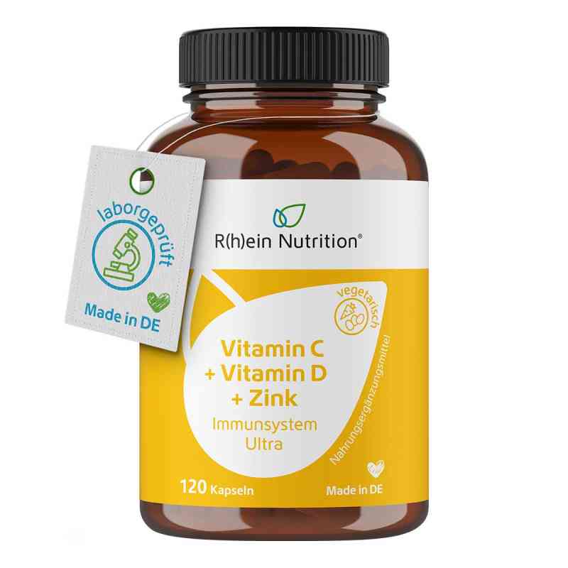 Vitamin C+Vitamin D+Zink Immunsystem Ultra Kapseln 120 stk von R(h)ein Nutrition & Health GmbH PZN 16764780