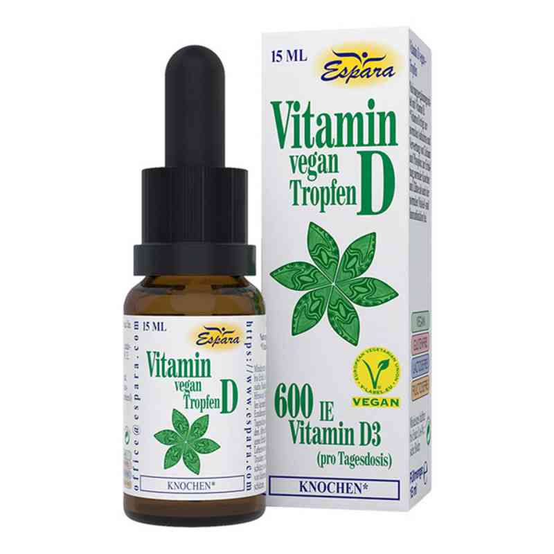Vitamin D Tropfen vegan 15 ml von Espara GmbH PZN 12370216