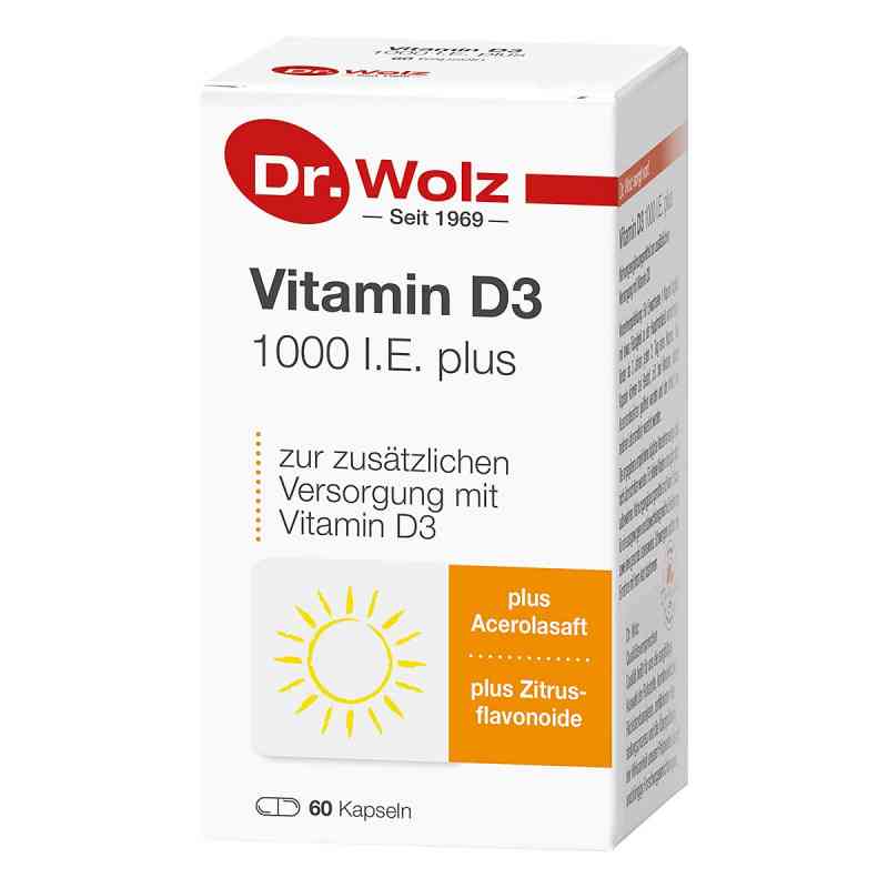 Vitamin D3 1000 I.e. plus Doktor wolz Kapseln 60 stk von Dr. Wolz Zell GmbH PZN 06562124